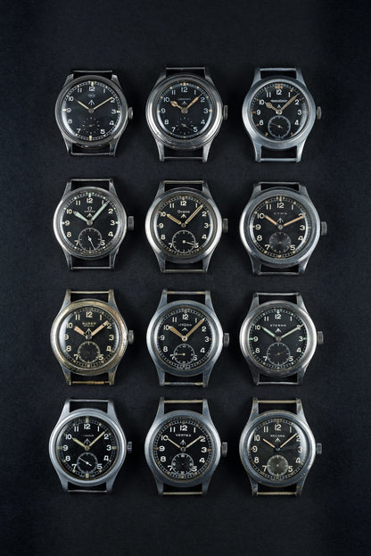 MWC 1940s/1950s "Dirty Dozen" Pattern General Service Watch with Sapphire Box Crystal and 21 Jewel Automatic Movement