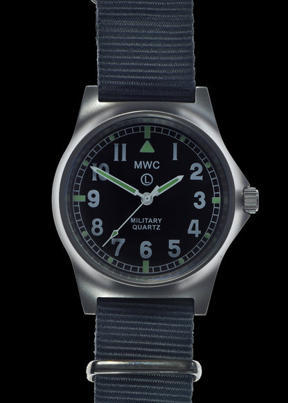 MWC G10 LM Non Date Stainless Steel Military Watch (Grey Strap)