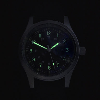 GG-W-113 U.S 1960s Pattern Automatic 100m/330ft Water Resistant Military Watch with Shatter and Scratch Resistant Sapphire Box Crystal