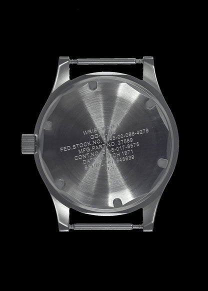 GG-W-113 U.S 1960s Pattern Automatic 100m/330ft Water Resistant Military Watch with Shatter and Scratch Resistant Sapphire Box Crystal