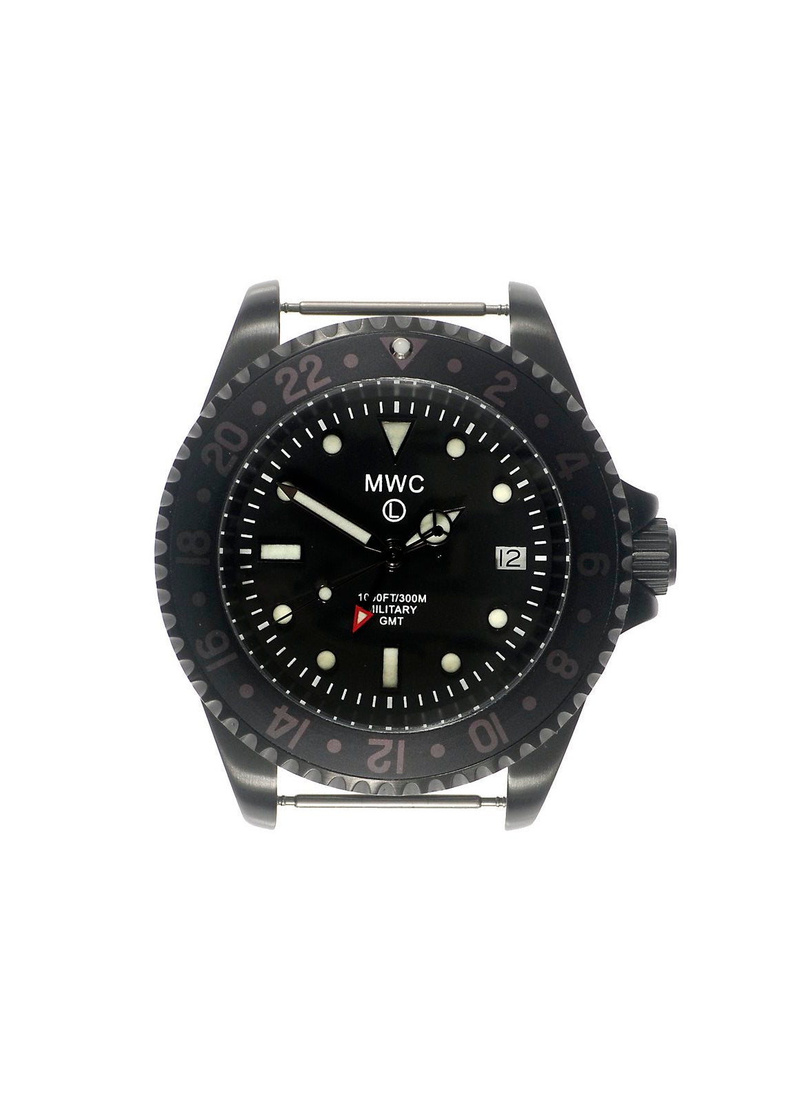 MWC GMT (Dual Time Zone) PVD Military Watch on Matching Steel Bracelet