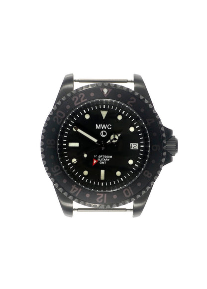 MWC GMT (Dual Time Zone) PVD Military Watch on Matching Steel Bracelet
