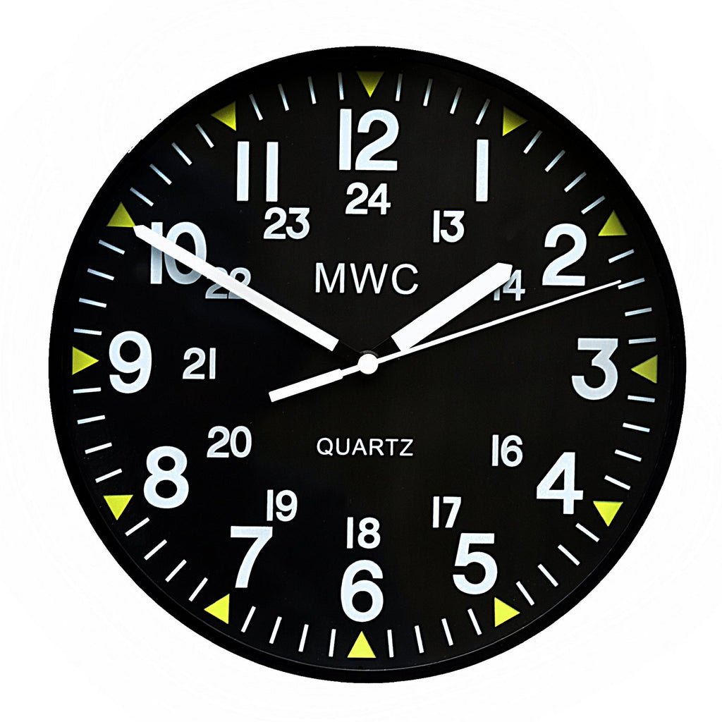 MWC US Military Pattern 12/24 Hour Wall Clock