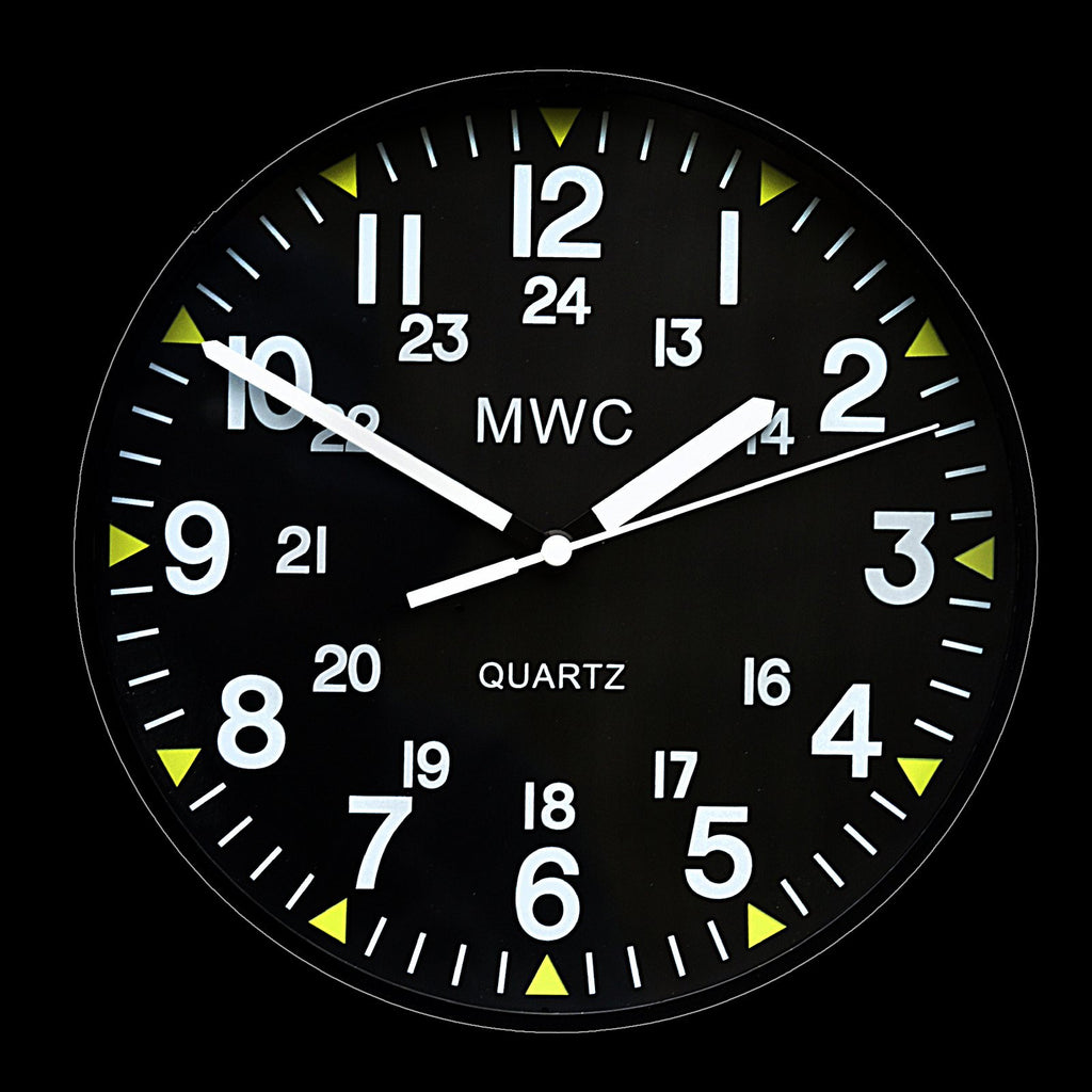 MWC US Military Pattern 12/24 Hour Wall Clock