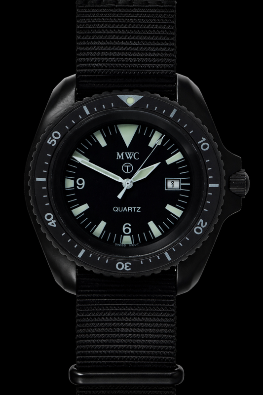 Remake of the 2001 MWC Black PVD Steel Quartz Military Divers Watch – Built to the Original Specification