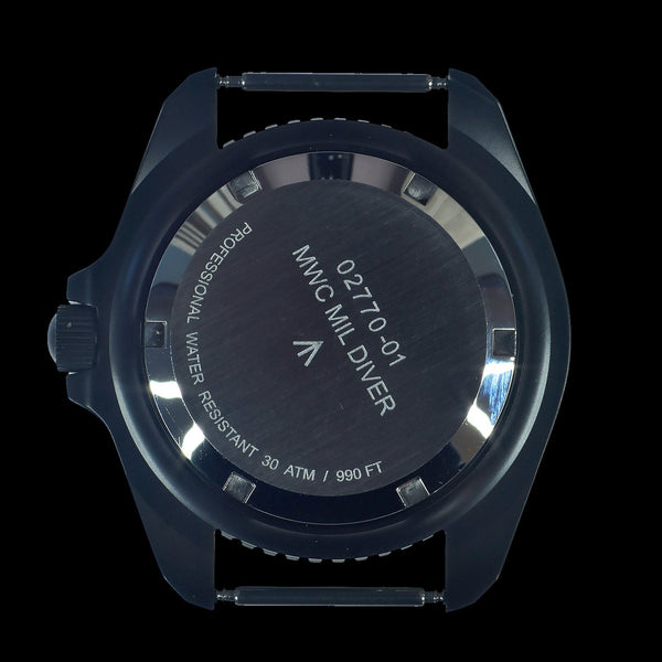 Remake of the 2001 MWC Black PVD Steel Quartz Military Divers Watch – Built to the Original Specification