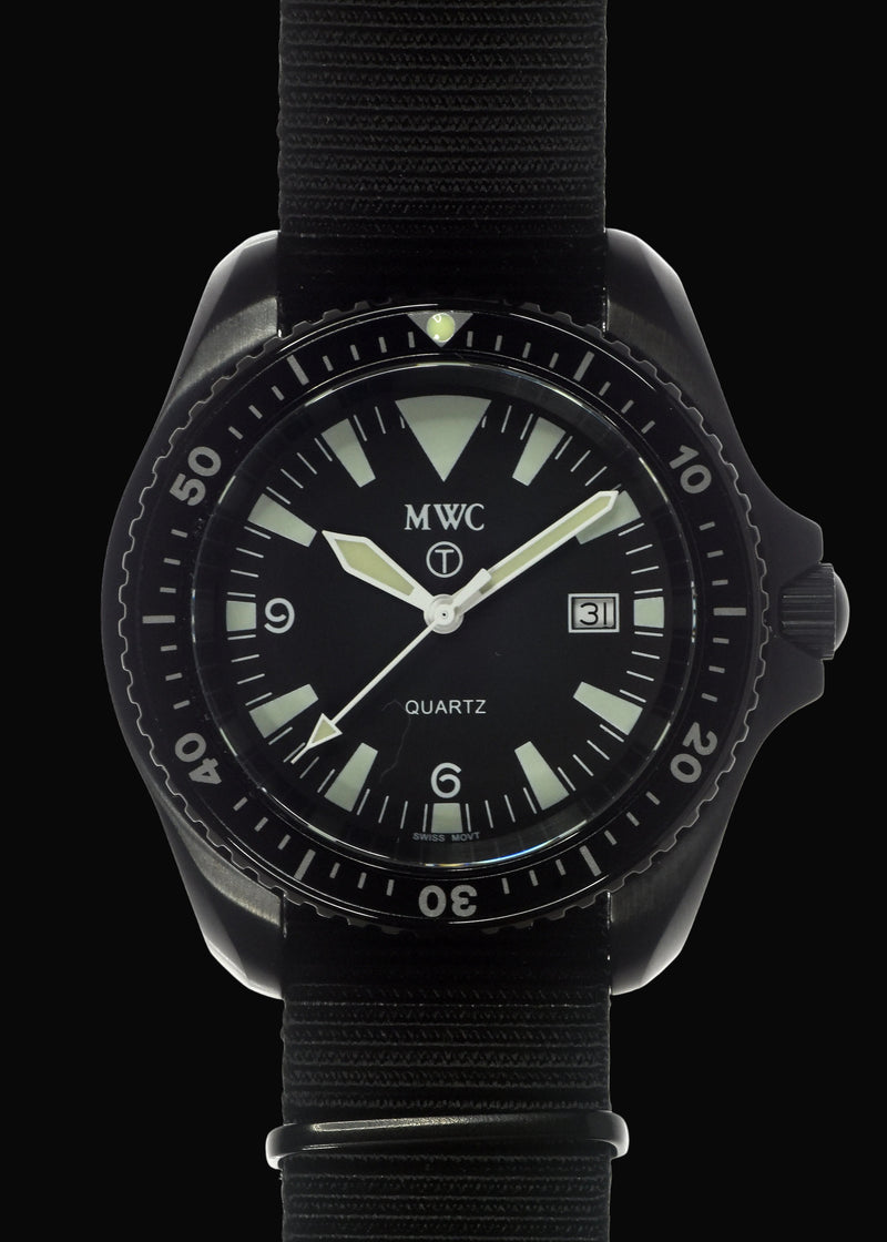 Remake of the 2001 MWC Black PVD Steel Quartz Military Divers Watch – Built to the Original Specification