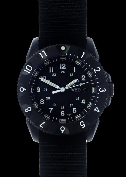 MWC P656 2025 Model PVD Tactical Series Watch with Day/Date, GTLS Tritium and Sapphire Crystal (Quartz)