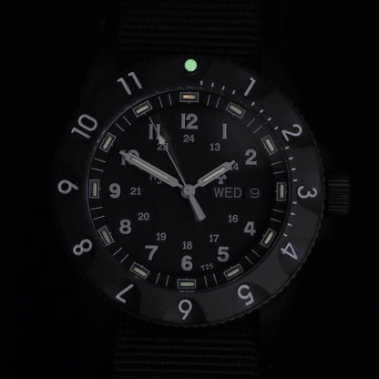 MWC P656 2025 Model PVD Tactical Series Watch with Day/Date, GTLS Tritium and Sapphire Crystal (Quartz)