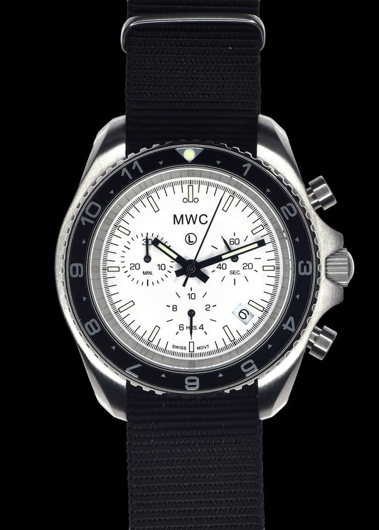 MWC NATO Pattern Stainless Steel Military Pilots Chronograph with Sapphire Crystal - 12 Hour Dial