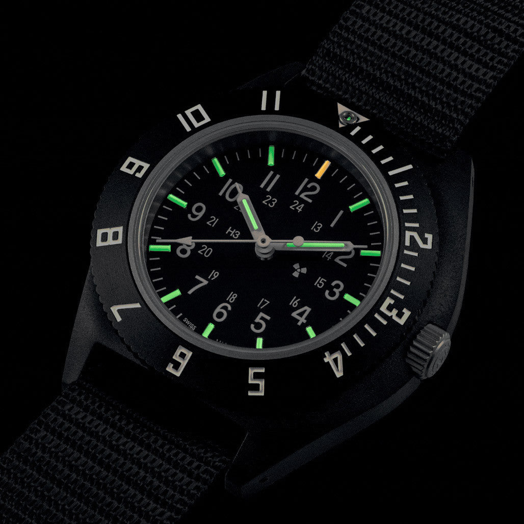 41mm CeraShell® NAV Standard-Issue, Tritium Pilot's Quartz, Type II