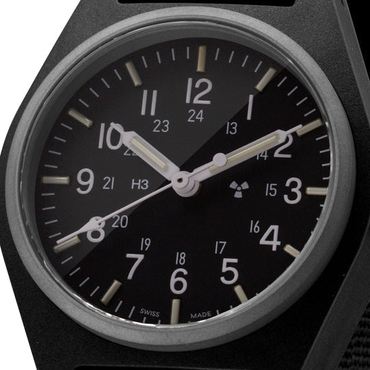 BLACK GENERAL PURPOSE QUARTZ (GPQ) - 34MM