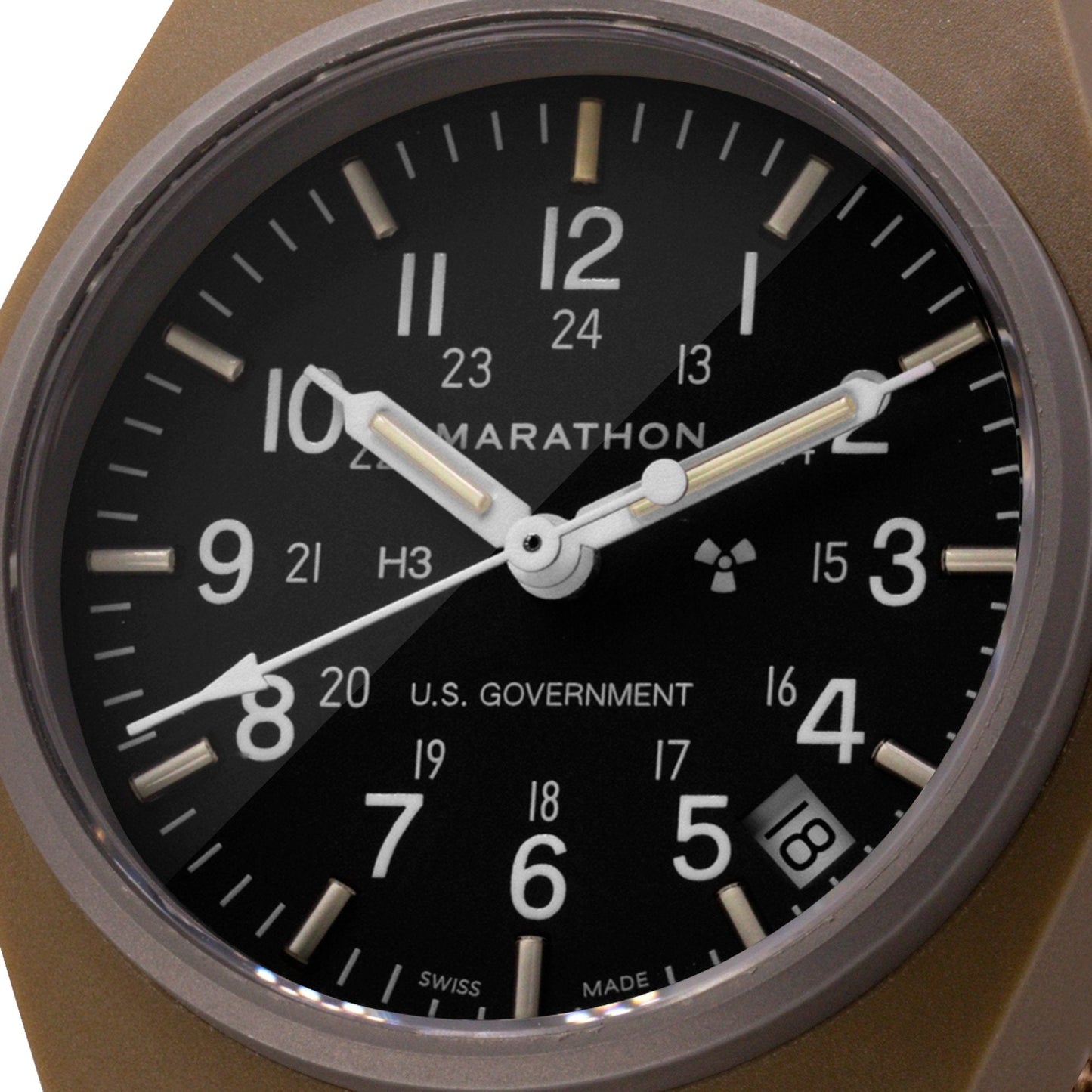 DESERT TAN GENERAL PURPOSE QUARTZ WITH DATE (GPQ) - 34MM