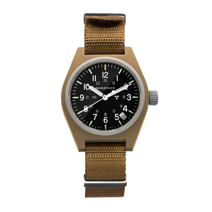 DESERT TAN GENERAL PURPOSE QUARTZ WITH DATE (GPQ) - 34MM