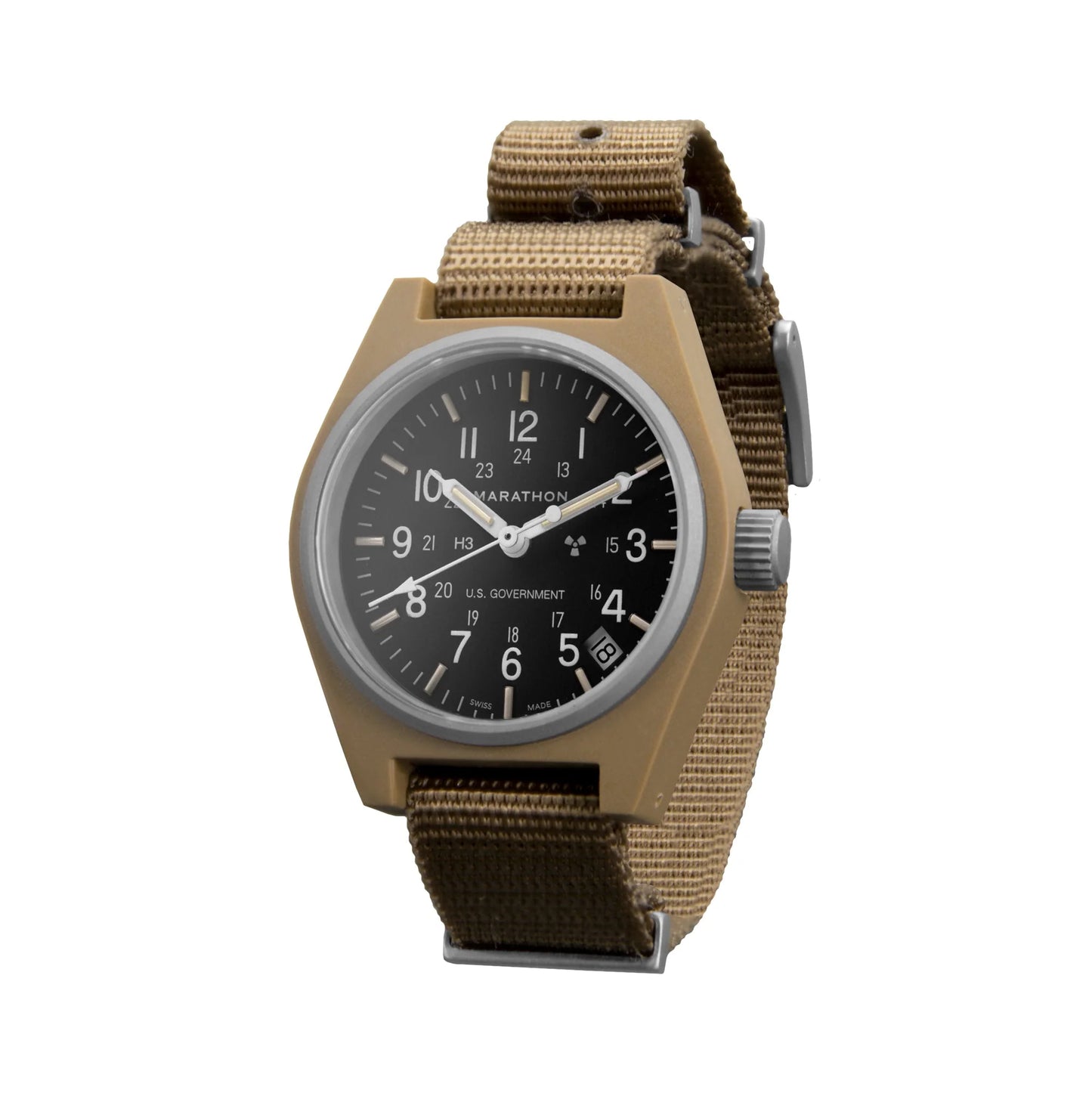 DESERT TAN GENERAL PURPOSE QUARTZ WITH DATE (GPQ) - 34MM