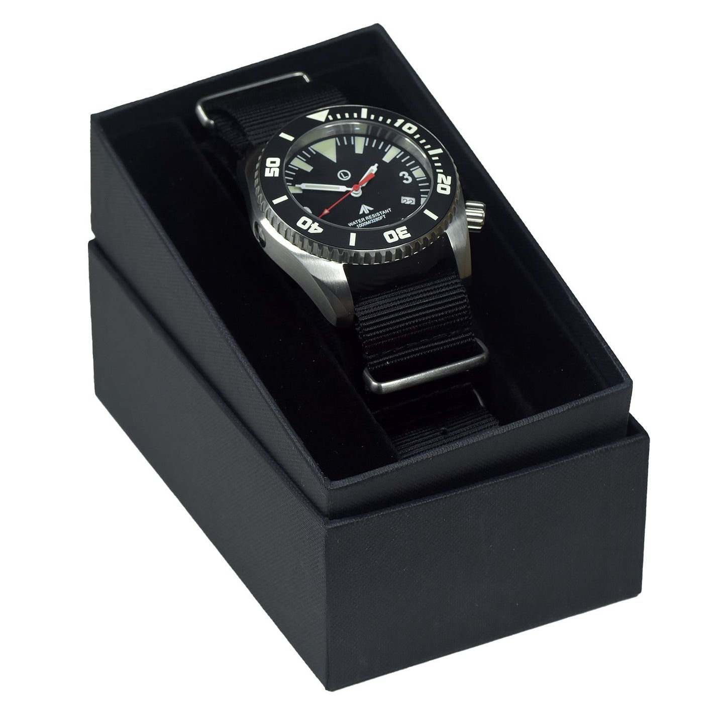 MWC "Depthmaster" 100atm / 3,280ft / 1000m Water Resistant Military Divers Watch in Stainless Steel Case with Helium Valve (Quartz)