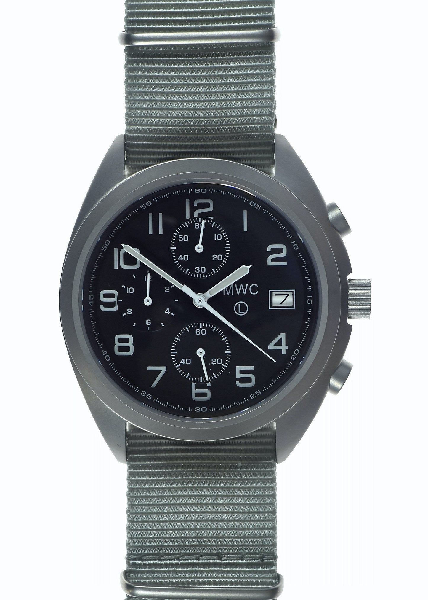 MWC NATO Pattern Stainless Steel Hybrid Military Pilots Chronograph with Sapphire Crystal