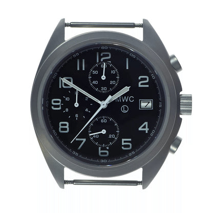 MWC NATO Pattern Stainless Steel Hybrid Military Pilots Chronograph with Sapphire Crystal