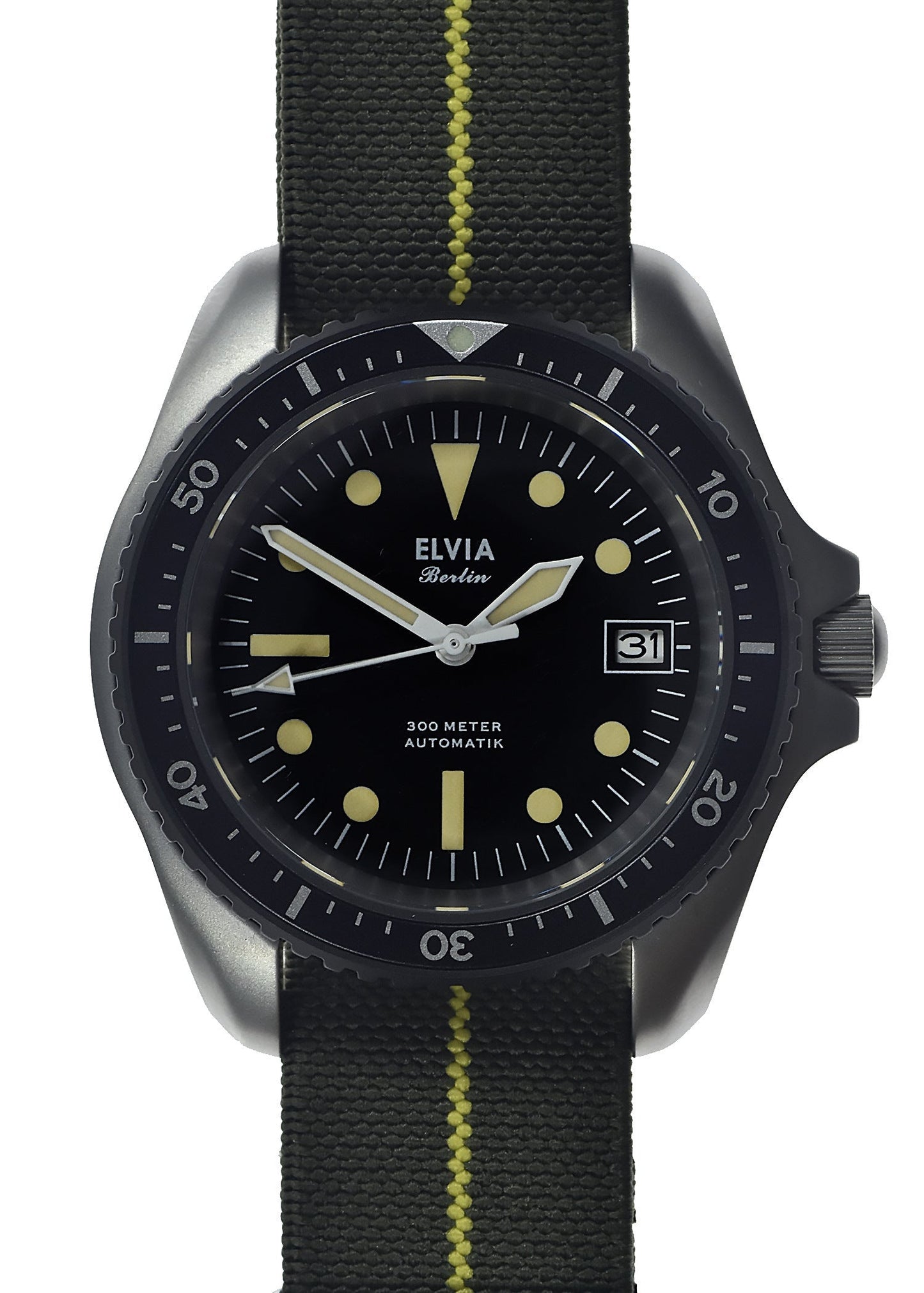 ELVIA Automatic Military Divers Watch with Sapphire Crystal and 24 Jewel Automatic Movement