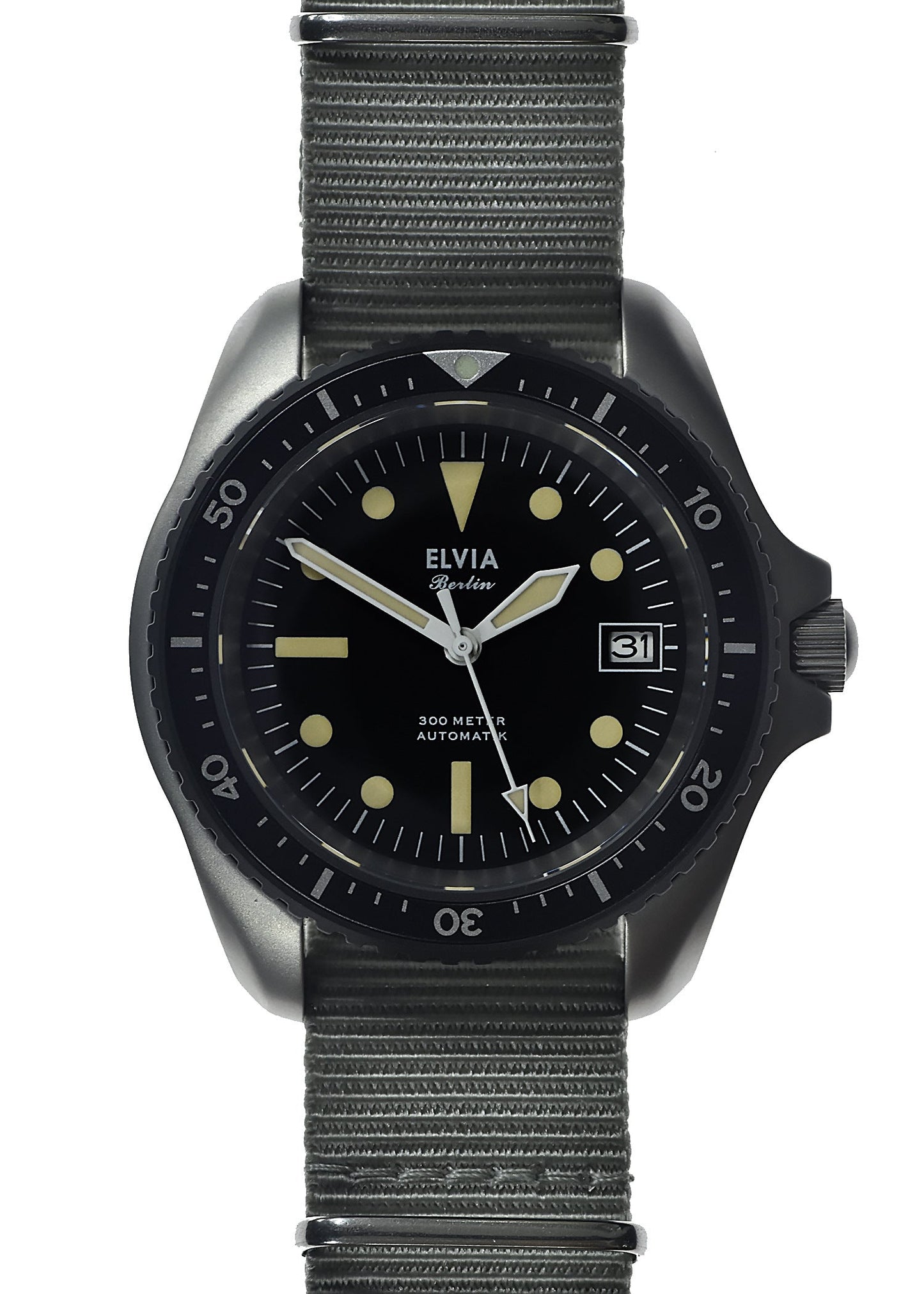 ELVIA Automatic Military Divers Watch with Sapphire Crystal and 24 Jewel Automatic Movement