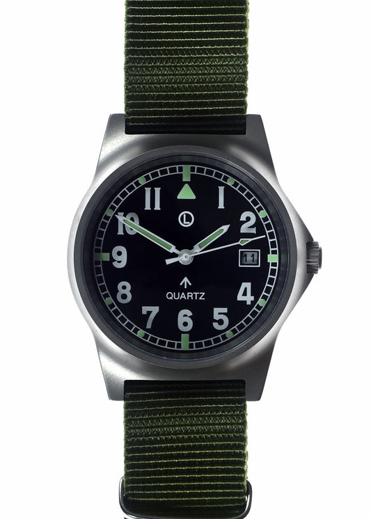 MWC G10 LM Stainless Steel Military Watch on a Olive Green NATO Strap (Sterile/Unbranded Dial)