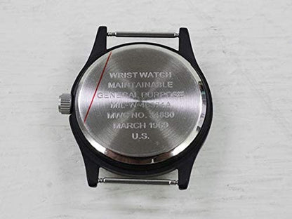 MWC Classic 1960s/70s Matt Black European Pattern Military Watch Webbing Strap