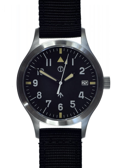 W10 Stainless Steel 1950's Pattern 100m Water Resistant Automatic Military Watch with Sapphire Crystal and Date Window