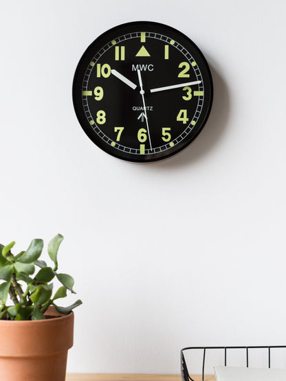 MWC Retro G10 Pattern Military Wall Clock with Silent Quartz Movement and Sweep Second Hand (Size 30.5 cm / approx 12")