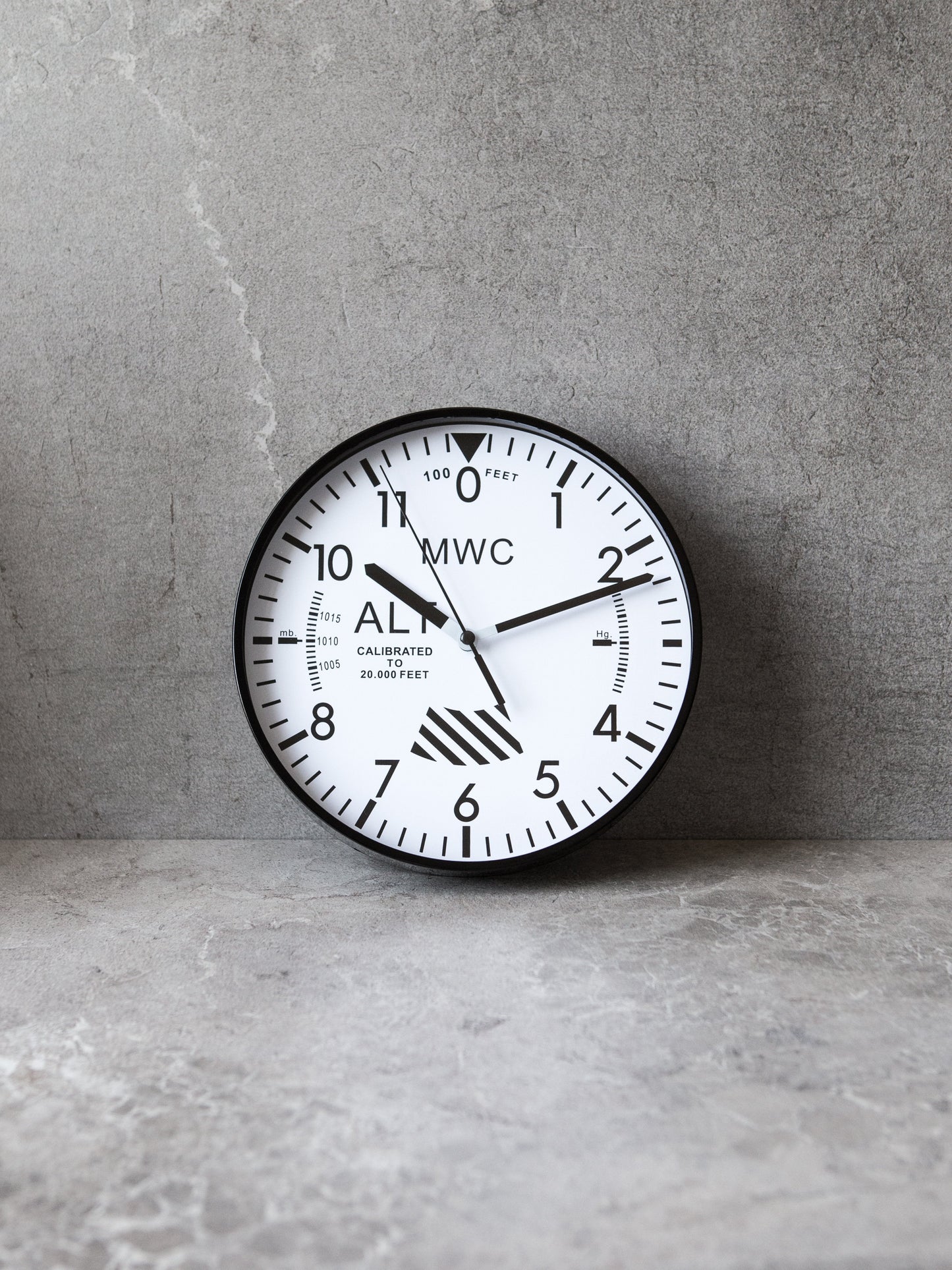 MWC Limited Edition Altimeter Wall Clock with White Dial
