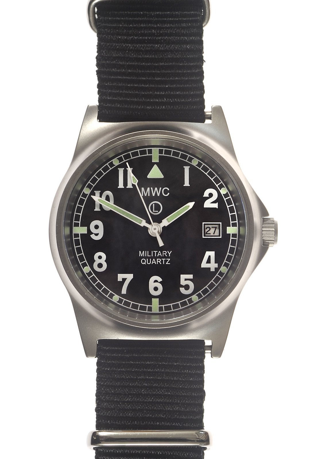 MWC G10 LM Stainless Steel Military Watch (Black Strap)