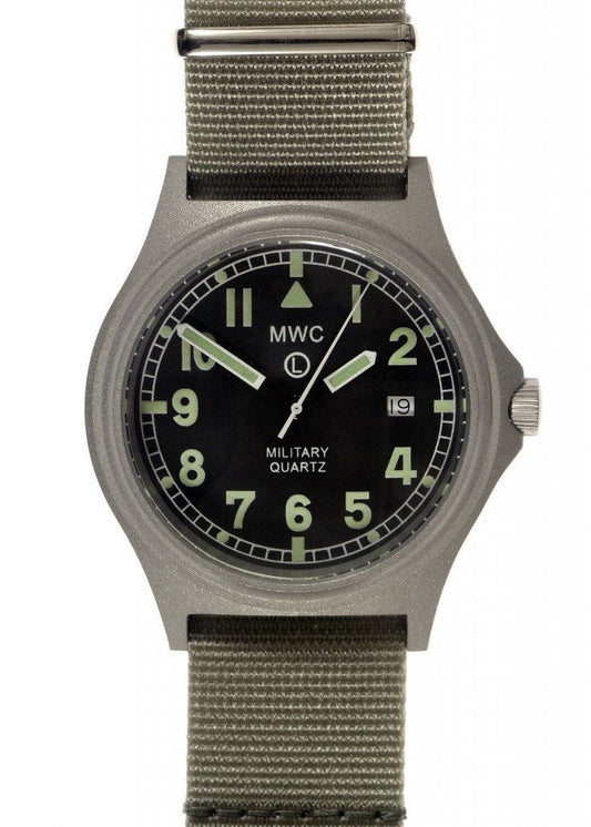 MWC G10 100m Water resistant Military Watch with Screw Down Crown and 10 Year Battery Life