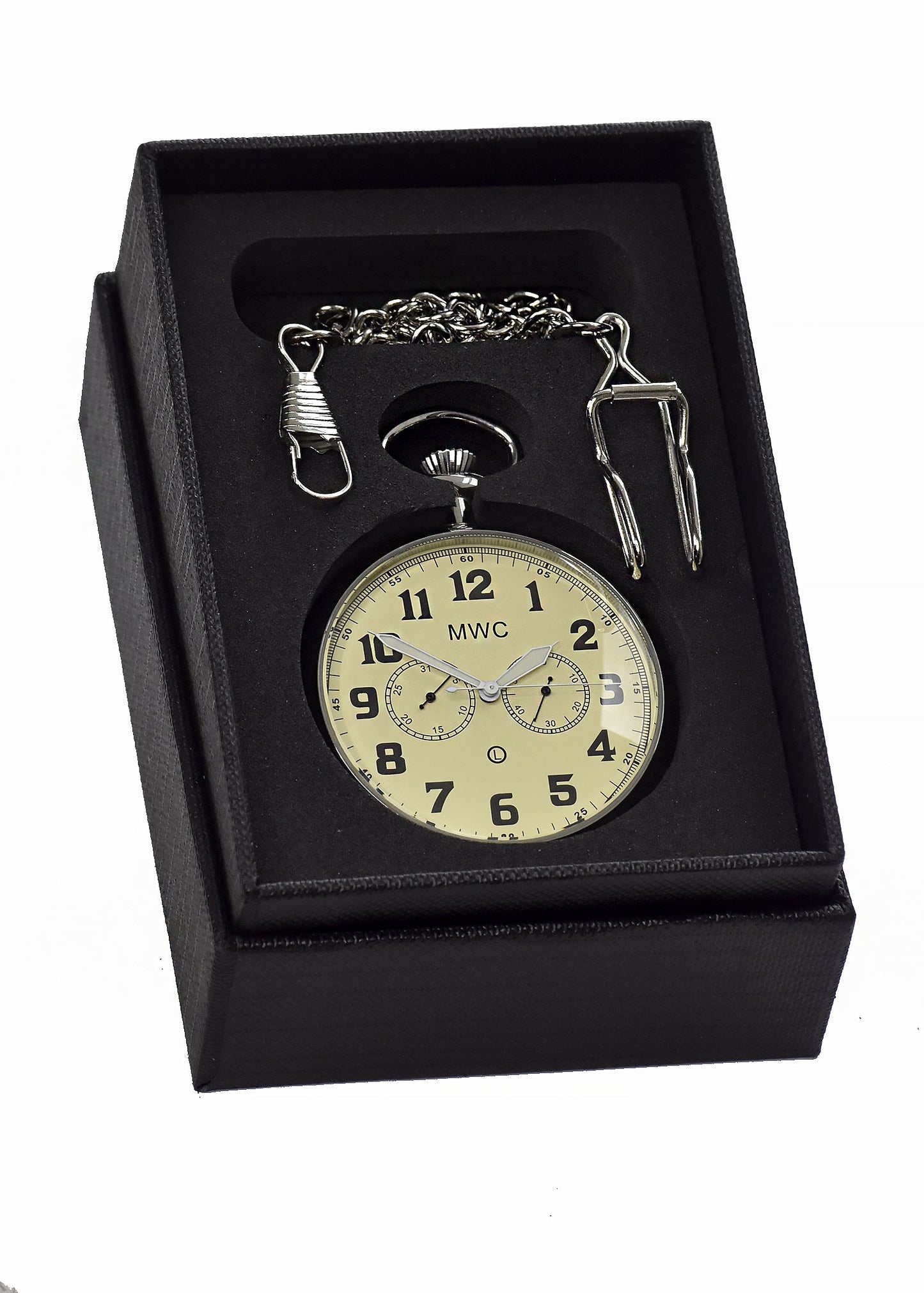 General Service Military Pocket Watch (Hybrid Movement with Cream Dial)