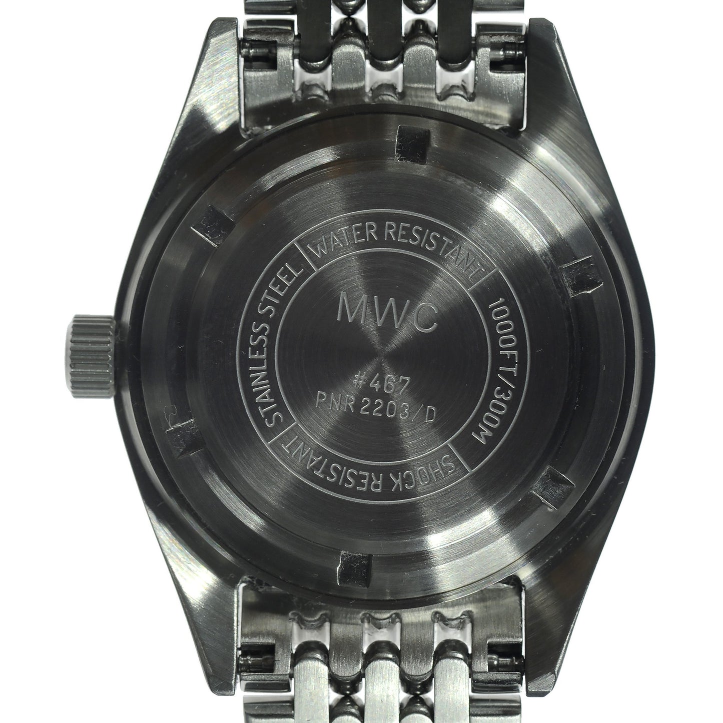 MWC Classic 1960s Pattern Dual Time Zone Automatic Divers Watch with Sapphire Crystal on Matching Bracelet