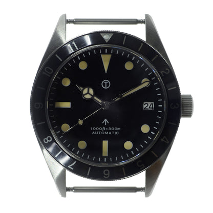 MWC Classic 1960s Pattern Automatic Dual Time Zone Divers Pattern Watch with Retro Luminous Paint and Sapphire Crystal