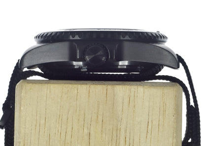 MWC 24 Jewel 300m Automatic Military Divers Watch in Black PVD Steel with Ceramic Bezel and Sapphire Crystal